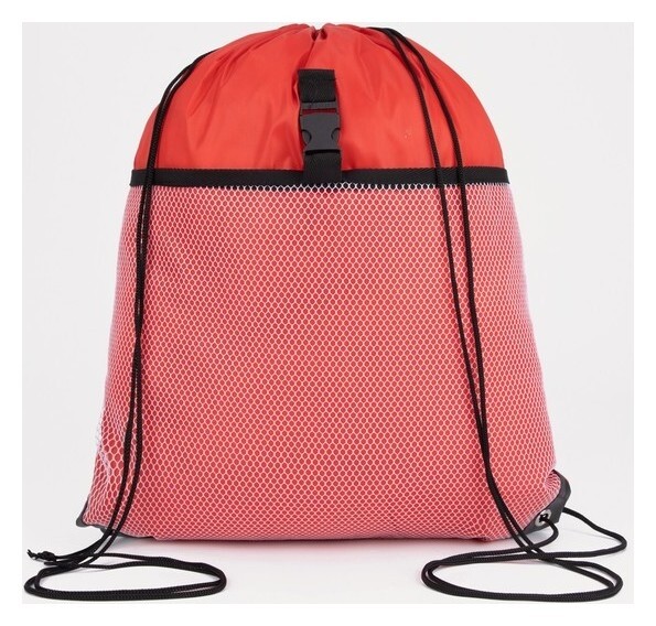 Мешок для обуви на шнурке, цвет красный  