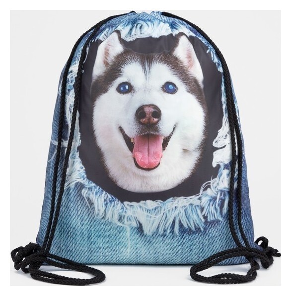 Мешок для обуви на шнурке, цвет голубой  