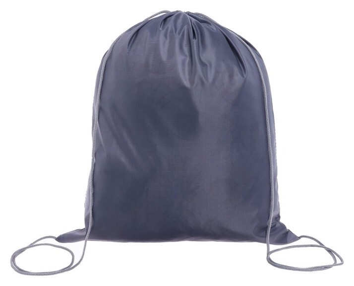 Мешок для обуви 490 Х 410 мм, "Стандарт" сдс-51 Max, (Мягкий полиэстер, плотность 210 D), серый Calligrata