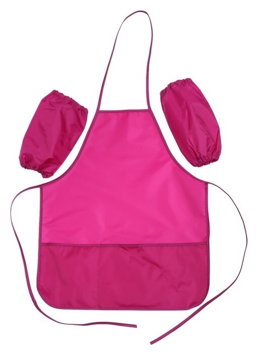 Фартук для труда + нарукавники, 535 х 445/260 х 180 мм, рост 116-152, оникс, фн-45, фуксия, 66092  Оникс