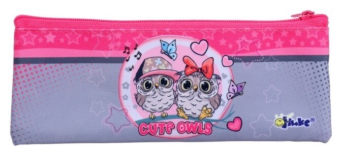 Пенал мягкий, 1 отделение, плоский, 75 х 195 мм, "Оникс"ПМП 07-20"Два совёнка  Оникс