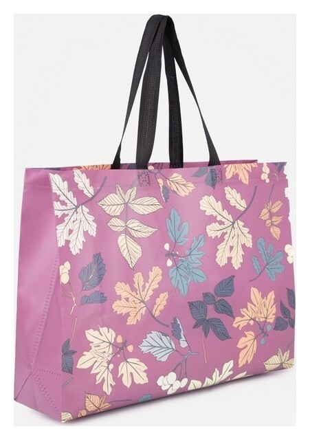 Сумка хозяйственная без застёжки, цвет фиолетовый  