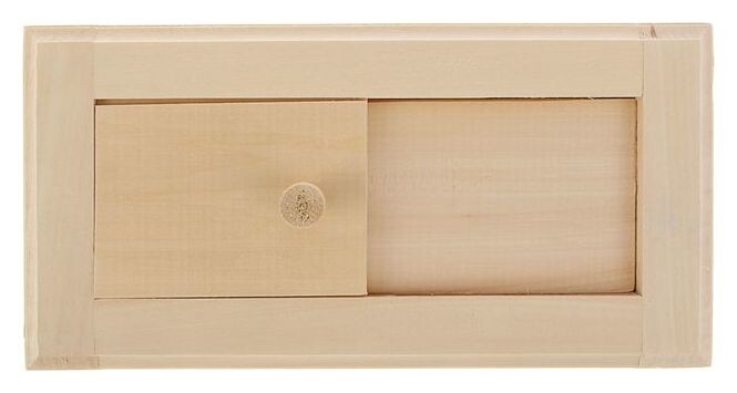 Вентиляционная крышка из липы, 30х12см, с задвижкой, "Добропаровъ"  Добропаровъ