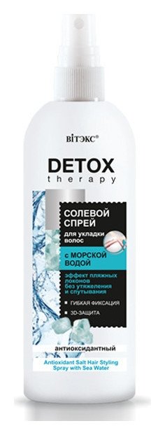 Отзыв на Спрей для волос для укладки антиоксидантный солевой Detox therapy