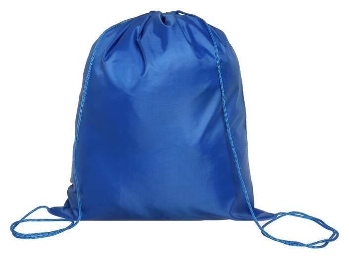 Мешок для обуви 490 Х 410 мм, "Стандарт" сдс-51 Max, (Мягкий полиэстер, плотность 210 D), синий  Calligrata