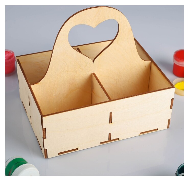 Заготовка для декупажа "Коробочка для чайных пакетиков" с ручкой 15 х 20 см  ТД ДМ