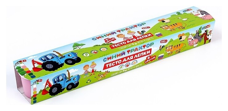 Тесто для лепки «Синий трактор» 6 цв, 50 г  Multiart