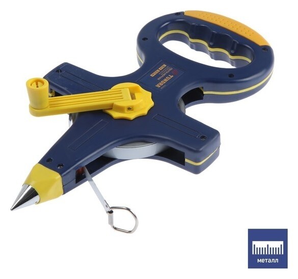 Рулетка геодезическая тундра, металлическая лента, 50 м х 12.5 мм Tundra