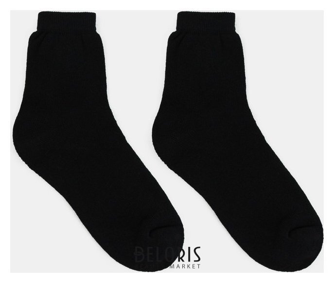 Носки женские махровые Collorista, цвет чёрный, р-р 38-40 (25 см) Collorista