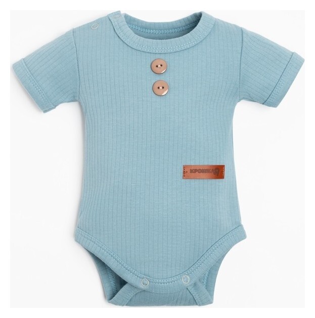 Боди крошка Я Nature, синий, р.22, рост 62-68 см Крошка Я