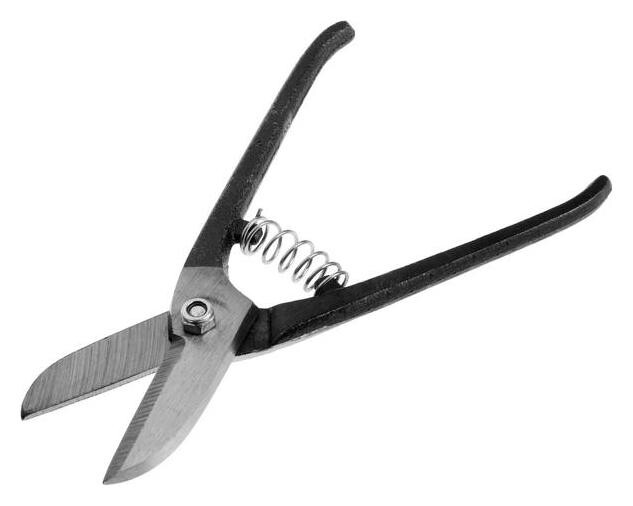 Ножницы по металлу лом, прямой рез, металлические рукоятки, 200 мм  LOM