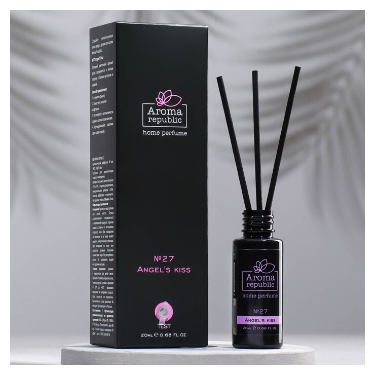 Диффузор ароматический Aroma Republic, 20 мл, Angel's Kiss, белый мускус и роза NNB