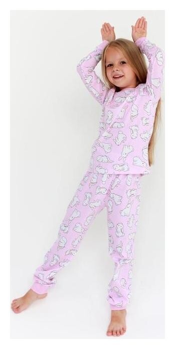 Пижама детская для девочки Kaftan "Зайцы" рост 122-128 (34)  Kaftan