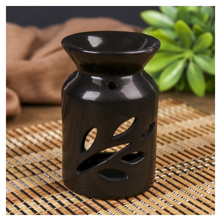 Аромалампа керамика "Веточка с листьями" 11х7х7 см  