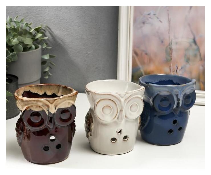 Аромалампа керамика "Филин" 12х10х10 см 