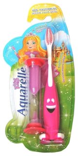 Зубная щетка для детей с 3х лет с песочными часиками Aquarelle kids Aquarelle