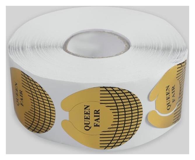 Формы для наращивания ногтей, полукруг, 500 шт, цвет золотистый  Queen Fair