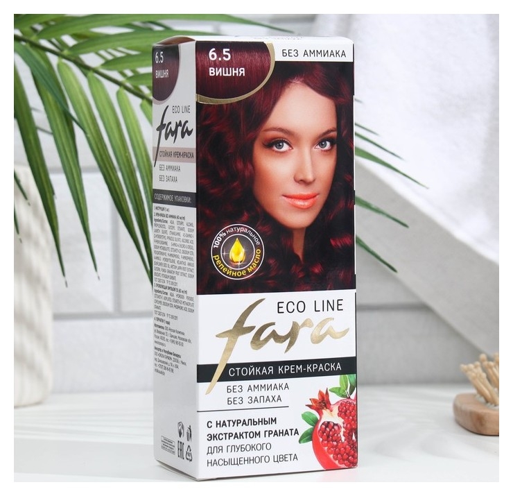 Краска для волос Fara Eco Line 6.5 вишня