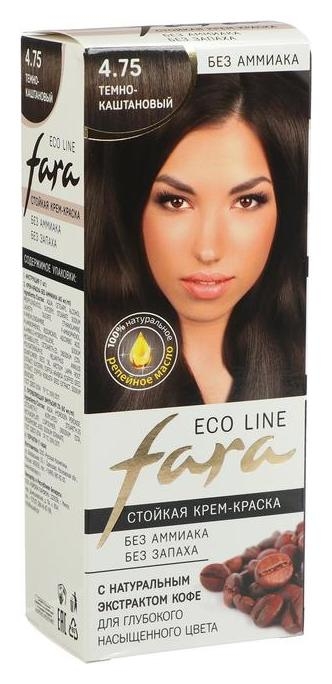 Краска для волос Fara Eco Line 4.75 тёмно-каштановый