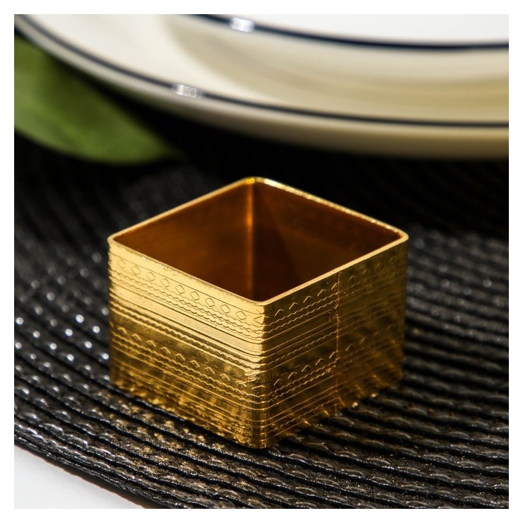Кольцо для салфетки Noble, 3×3×2,5 см, цвет золотой