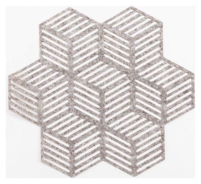 Салфетка декоративная "Куб" 30 х 31,2 см, 100% п/э, фетр  Доляна