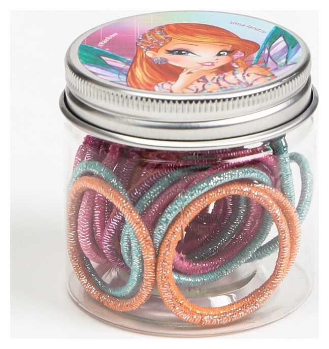 Набор резинок для волос в банке "Фея блум", 20 шт, винкс  Winx