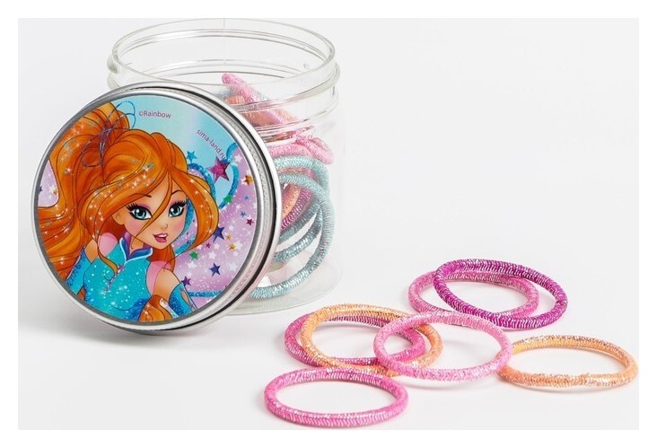 Набор резинок для волос в банке "Блум", 20 шт, винкс  Winx