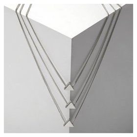 Кулон "Минимал" треугольник, цвет серебро, 44см Queen Fair