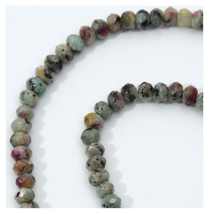 Бусины на нити кукуруза гранёная 5*3мм "Яшма", 35см  