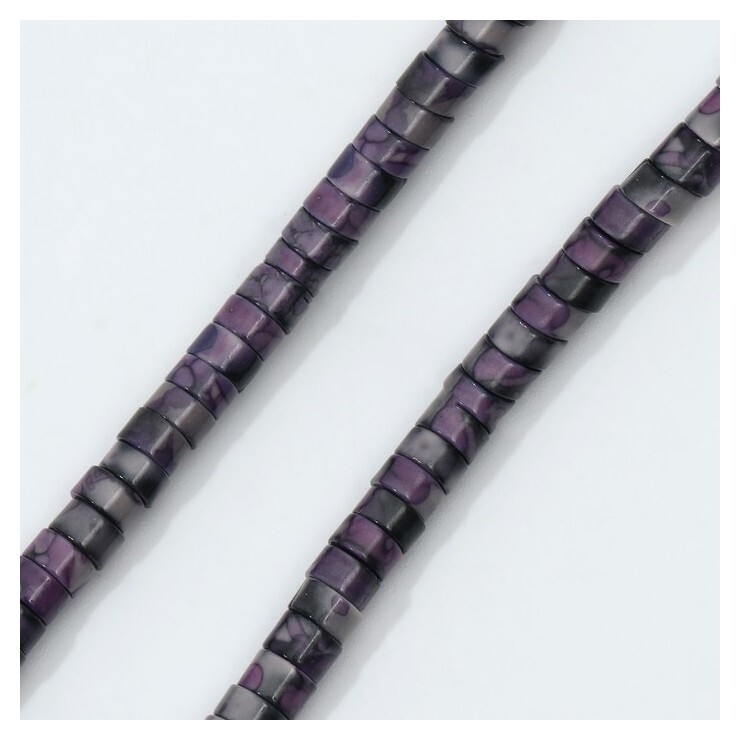 Бусины на нити диск 0,2*0,5см "Чароит", +/-39см  