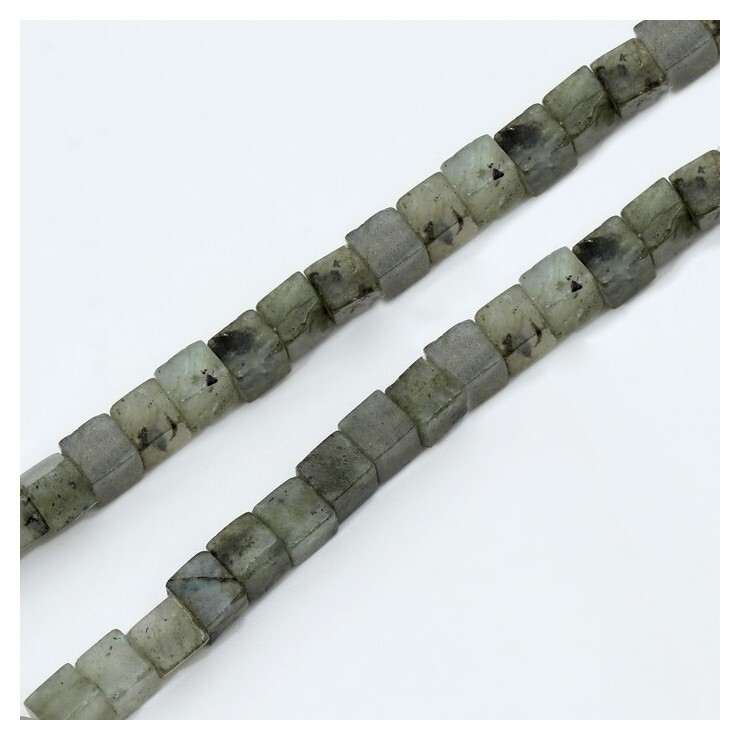 Бусины на нити кубик "Лабрадор", +/-40см  