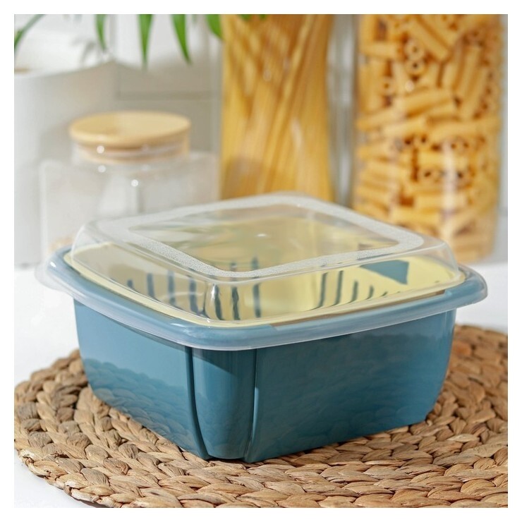 Дуршлаг кухонный прямоугольный с поддоном «Квадро», 21,5×11 см  