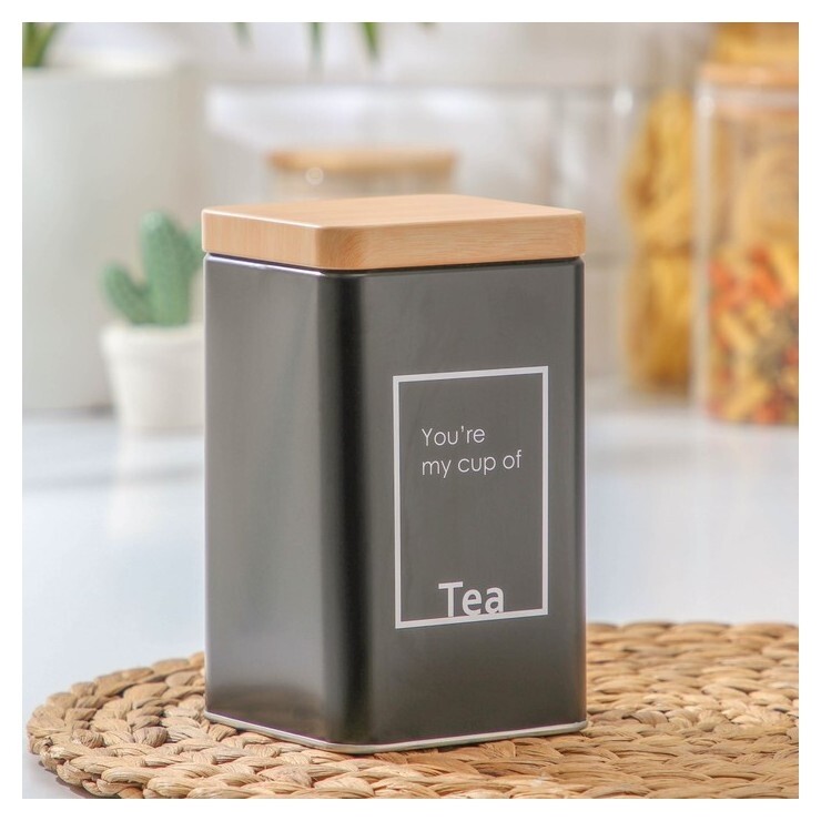 Банка для сыпучих продуктов «Lifestyle чай», 9×9×15 см  