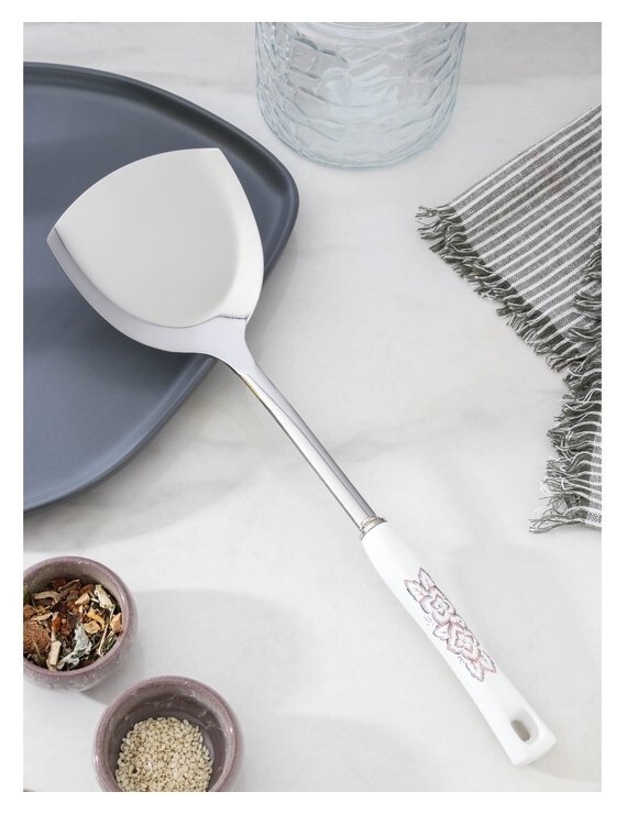 Лопатка из нержавеющей стали доляна Luminous, H=35 см, цвет серебряный  Доляна