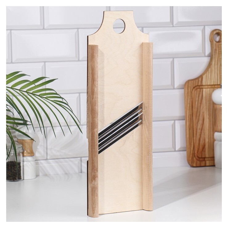 Шинковка деревянная 2 ножа 42,5х15 см  