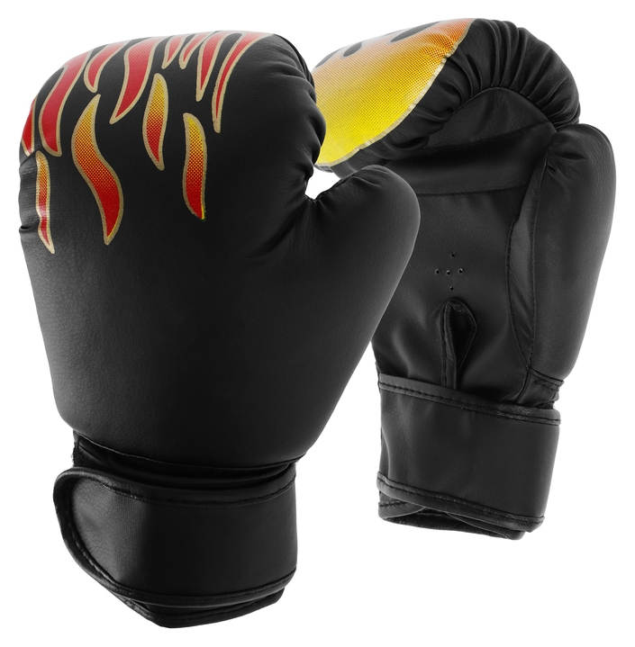 Перчатки боксерские подростковые, цвет черный