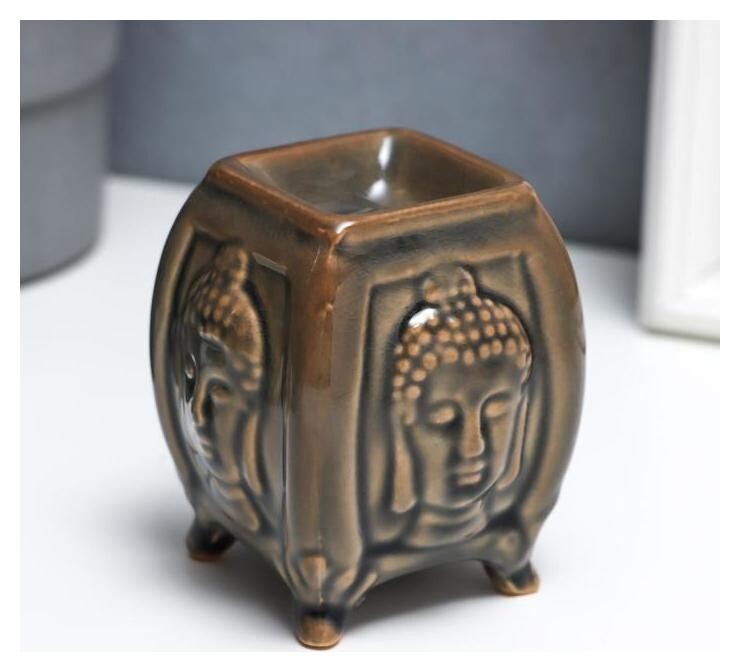 Аромалампа керамика "Изображение будды" 8,5х7,5х7,5 см 3467388  