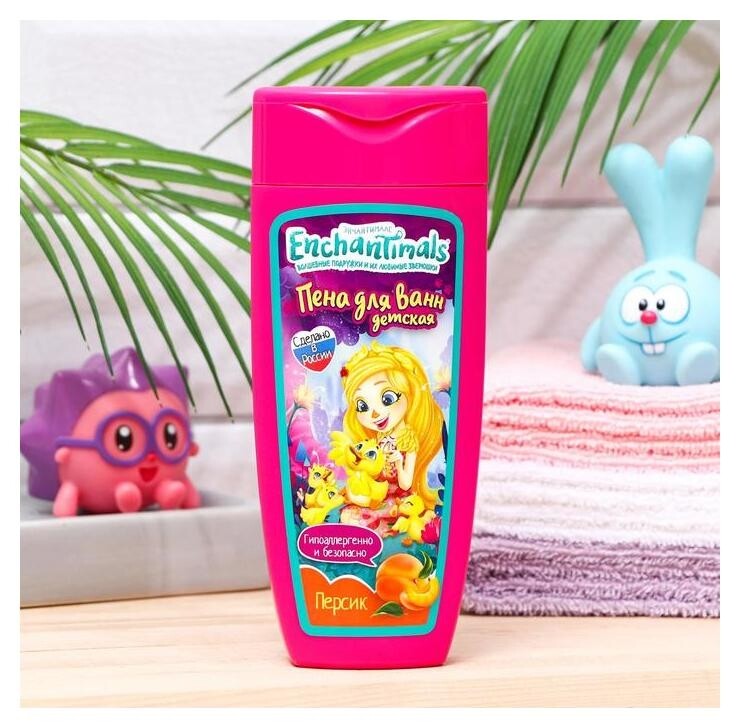 Детская пена для ванн с ароматом персик, Enchantimals  Mattel