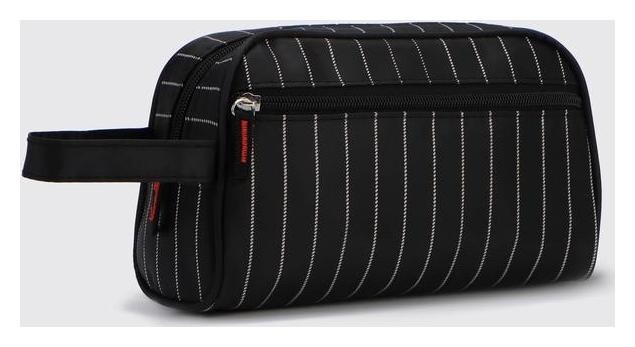 Косметичка на молнии, наружный карман, цвет чёрный  