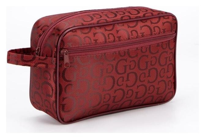 Косметичка на молнии, с подкладом, наружный карман, цвет бордовый  Бако Текстиль