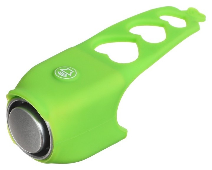 Звонок велосипедный электрический водонепроницаемый, цвет зелёный