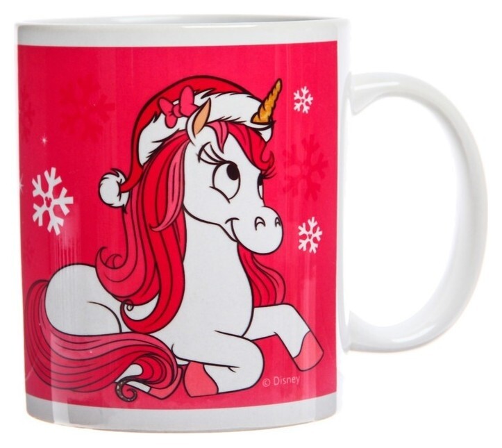 Кружка сублимация "С новым годом! тепла в новом году!", минни маус, 350 мл  Disney