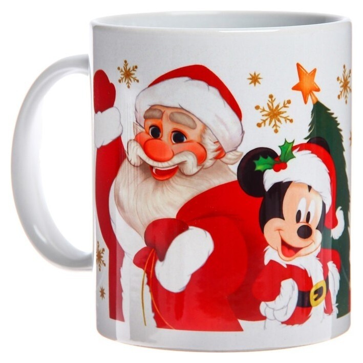Кружка сублимация "С новым годом!", микки маус, 350 мл  Disney