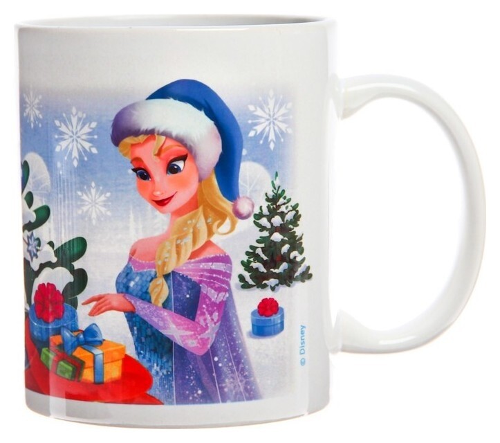 Кружка сублимация "С новым годом!", холодное сердце, 350 мл  Disney