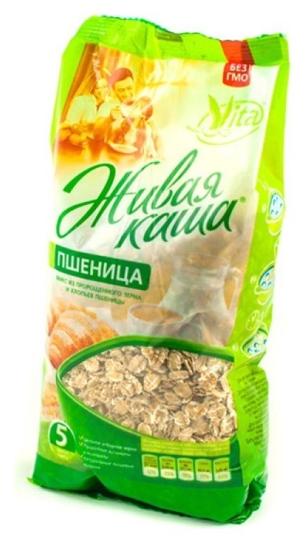 Vita "Живая Каша" микс из пророщенного зерна и хлопьев пшеницы Vita