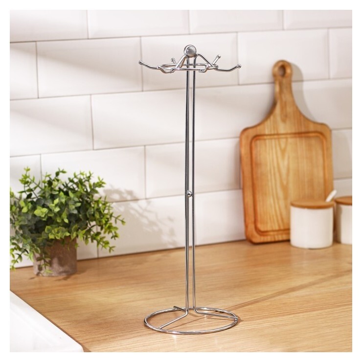 Подставка для кухонных принадлежностей Circle, 40 см, цвет серебряный  