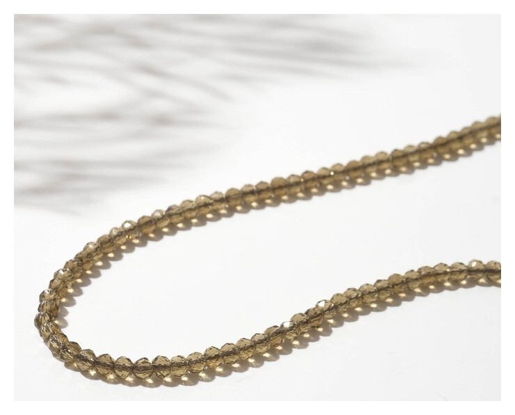 Бусины на нити шар №3 "Шпинель", цвет коричневый, 38см  