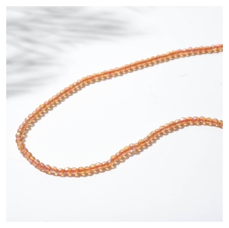 Бусины на нити шар №2 "Шпинель", цвет розовый радужный, 36см  