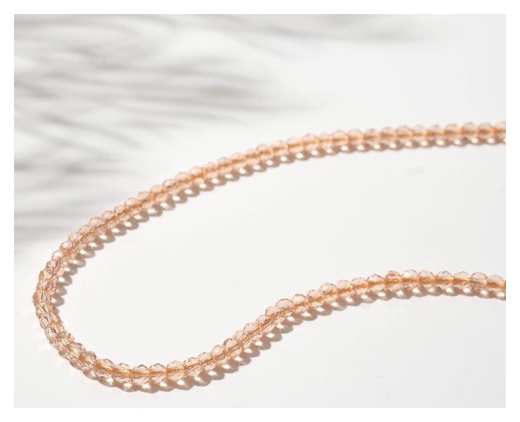 Бусины на нити шар №3 "Шпинель", цвет оранжевый, 38см  