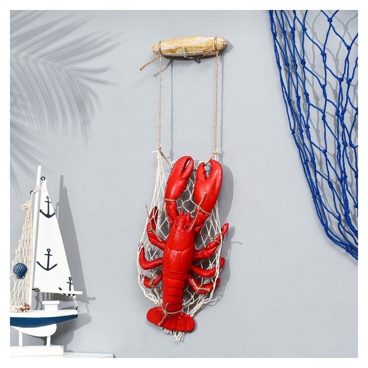 Сувенир морской Рак в сетке 30*17см  